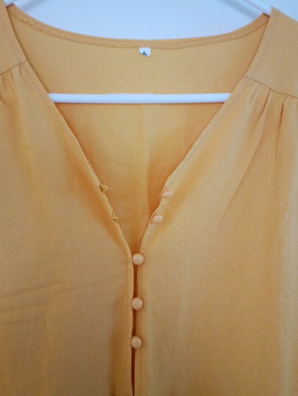 Women's Mustard Yellow Tiered Maxi Dress with V-Neck - Picture 2 of 12